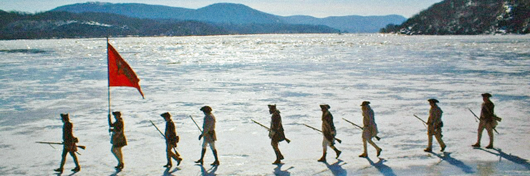 5th NY reenactors crossing the frozen hudson river
