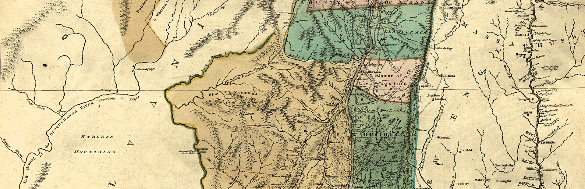 Detail of Hudson River Valley Map