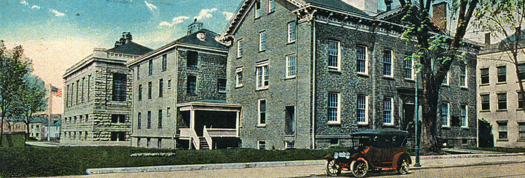 Historic postcard of the Ulster County Courthouse