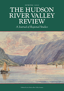 journal cover with a painting of sailboats on the river and mountains in the background