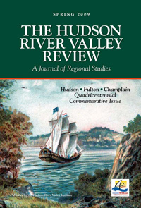 cover of the Spring 2009 issue with a painting of the Dutch boat  Half Moon